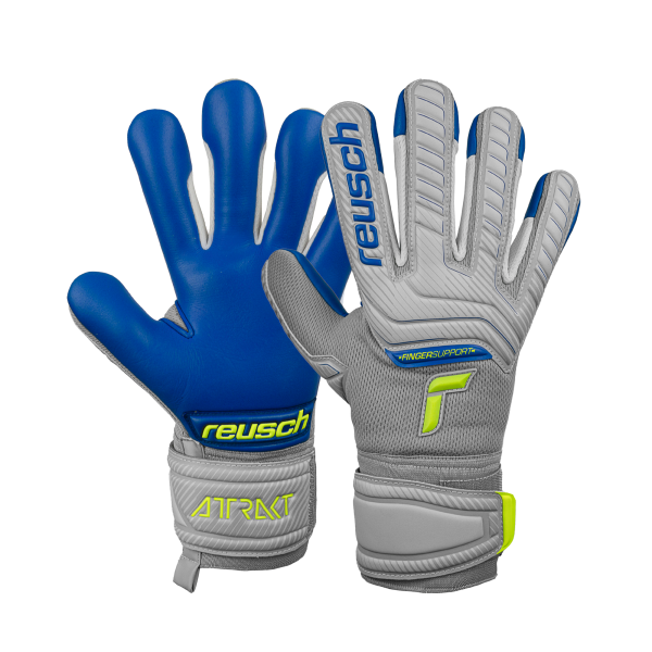 Reusch Attrakt Grip Evolution Finger Support 5270820 6006 gelb grau 1